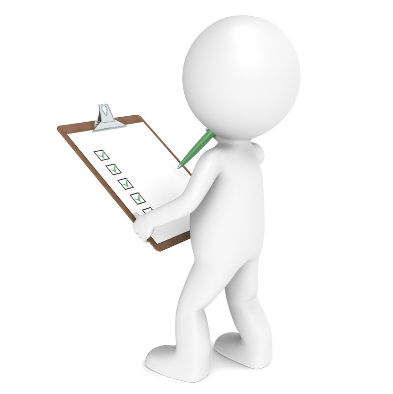Man with list
