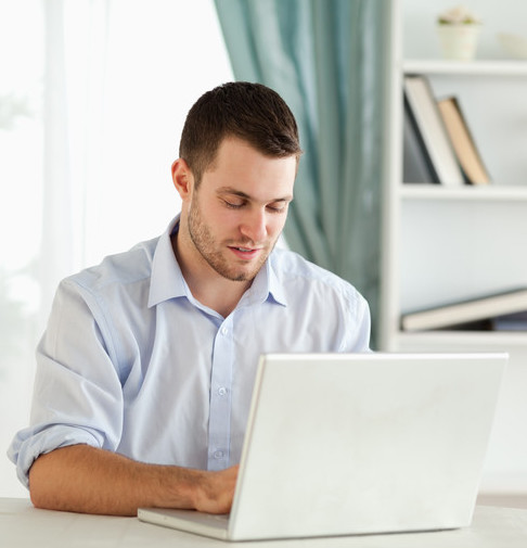 man on laptop
