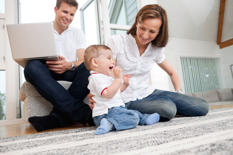 couple with child in home