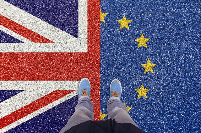 British and EU flag